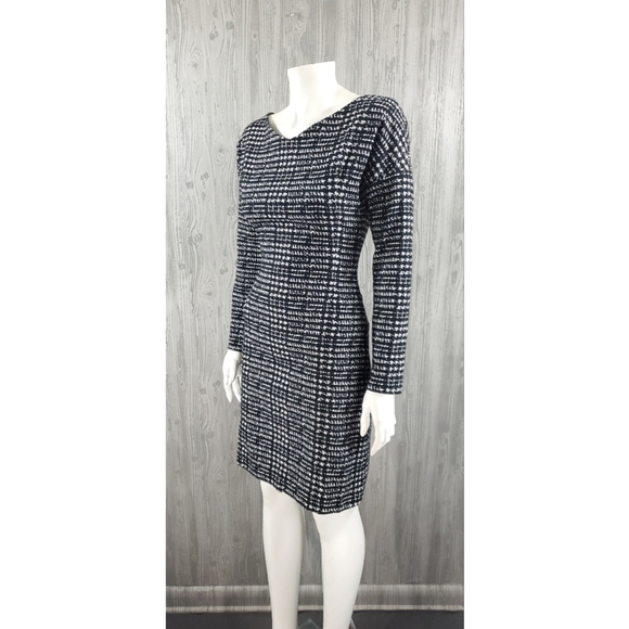 Theory Black White Dress Luxe Career Cocktail - Picture 3 of 6